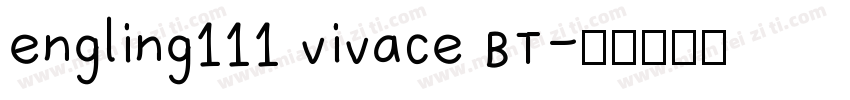 engling111 vivace BT字体转换